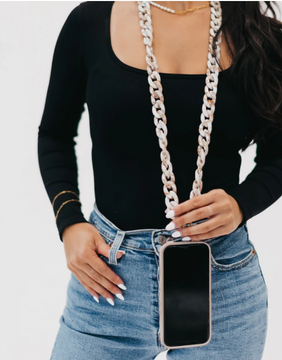 On The Go Acrylic Phone Chain Strap Accessory