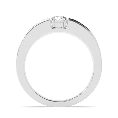 4 Prong Round Singleal stacking Wedding Rings & Bands