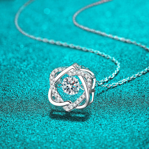 Moissanite Diamond Heart Necklace 