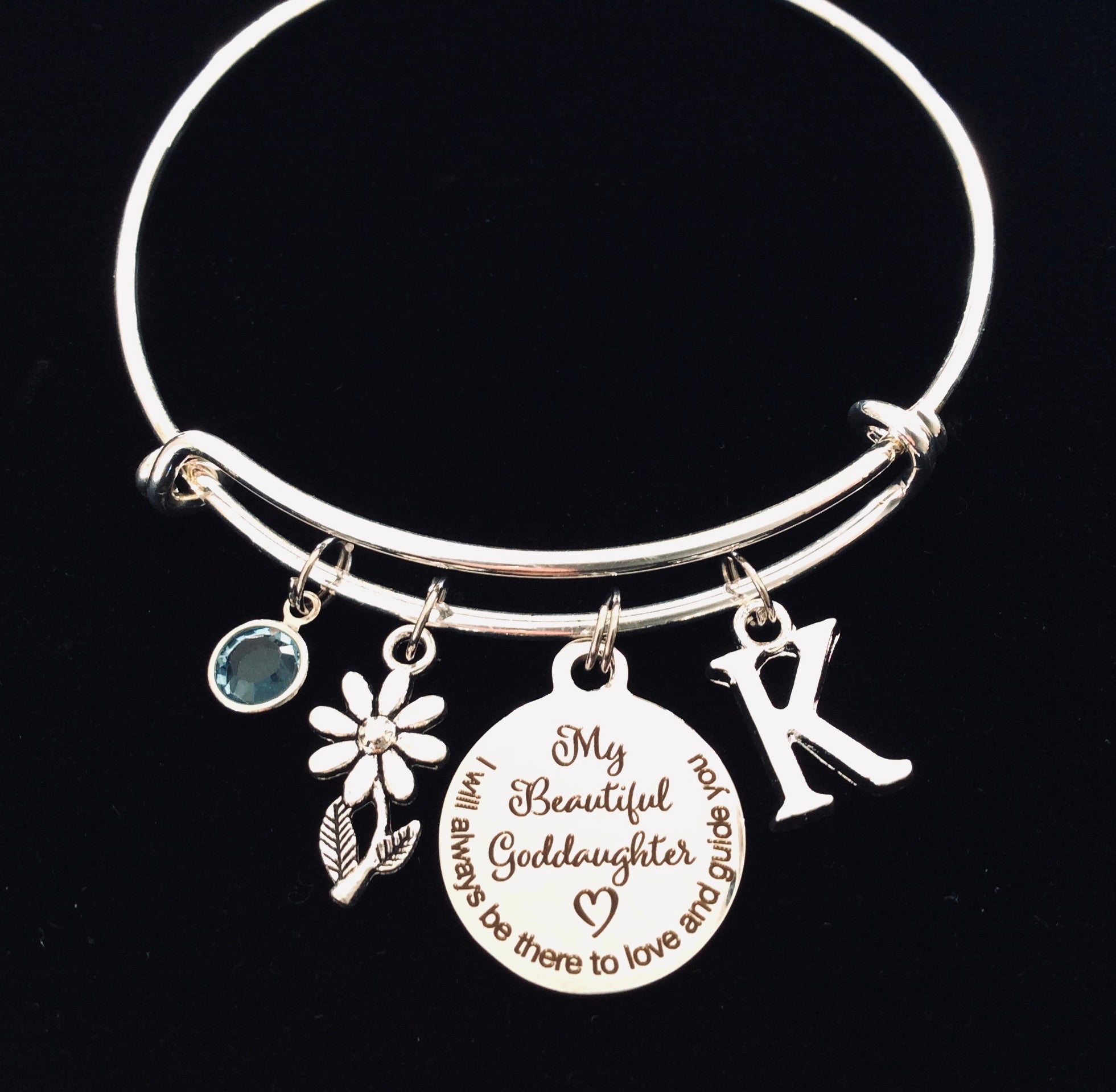 Personalized Gift for Goddaughter Expandable Charm Bracelet Adju