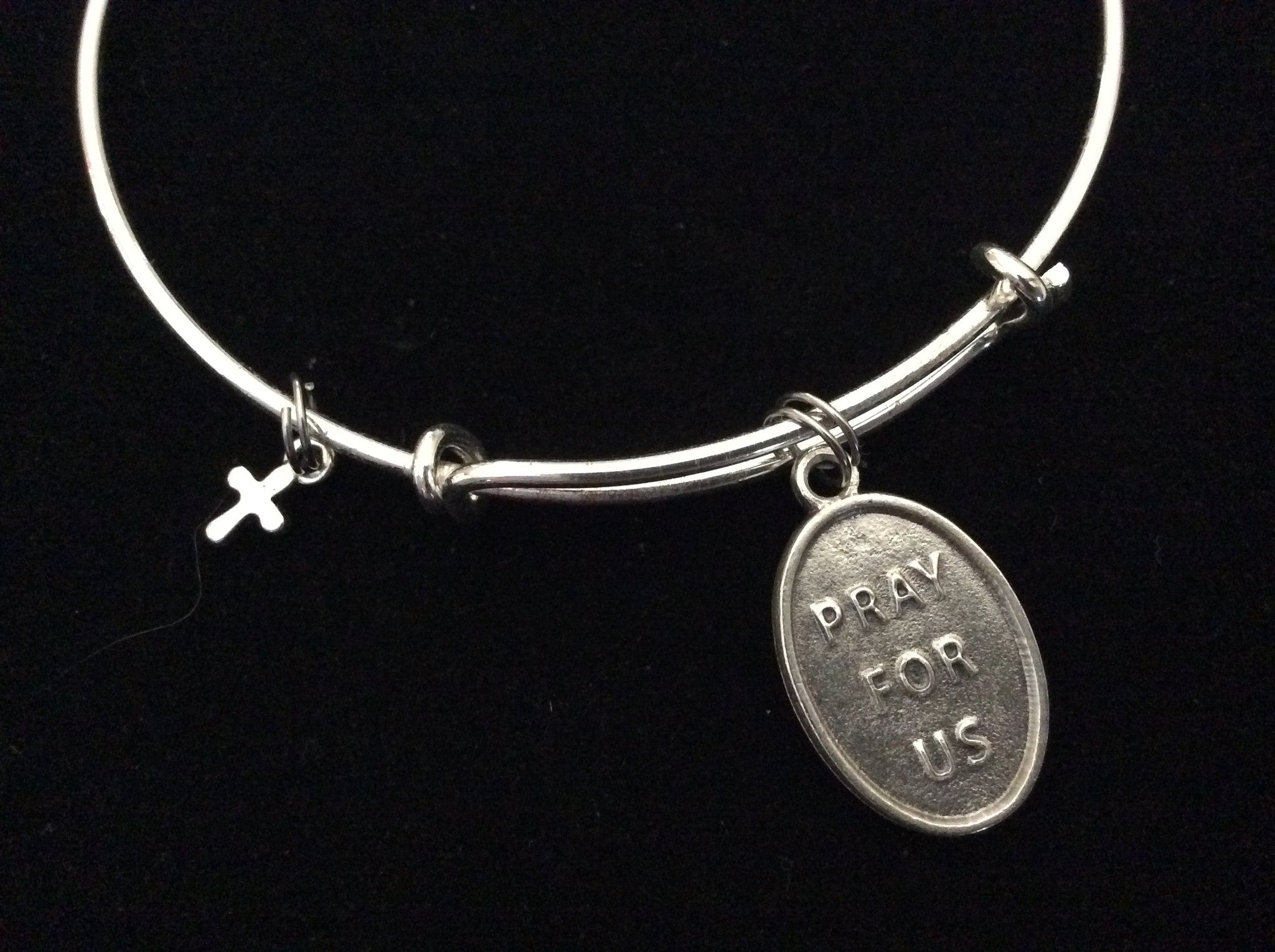 Saint Aquinas Silver Expandable Bracelet Adjustable Wire Bangle Patron Saint of Universities and Stu