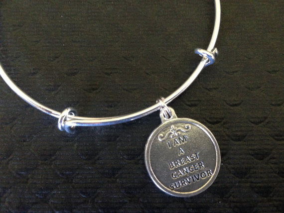 Saint Agatha Silver Adjustable Expandable Silver Wire Bangle Bracelet Patron Saint of Breast Cancer