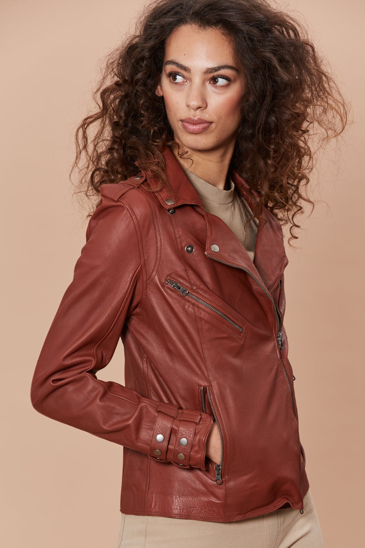 Valeria Moto - Washed Leather – jakett