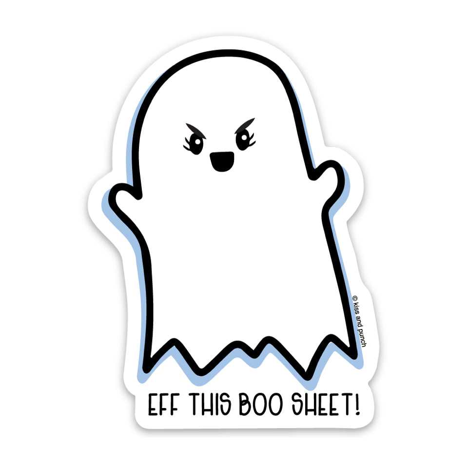 jam hebben vastleggen 3 Inch Eff This Boo Sheet Ghost Matte Vinyl Sticker – Kiss and Punch