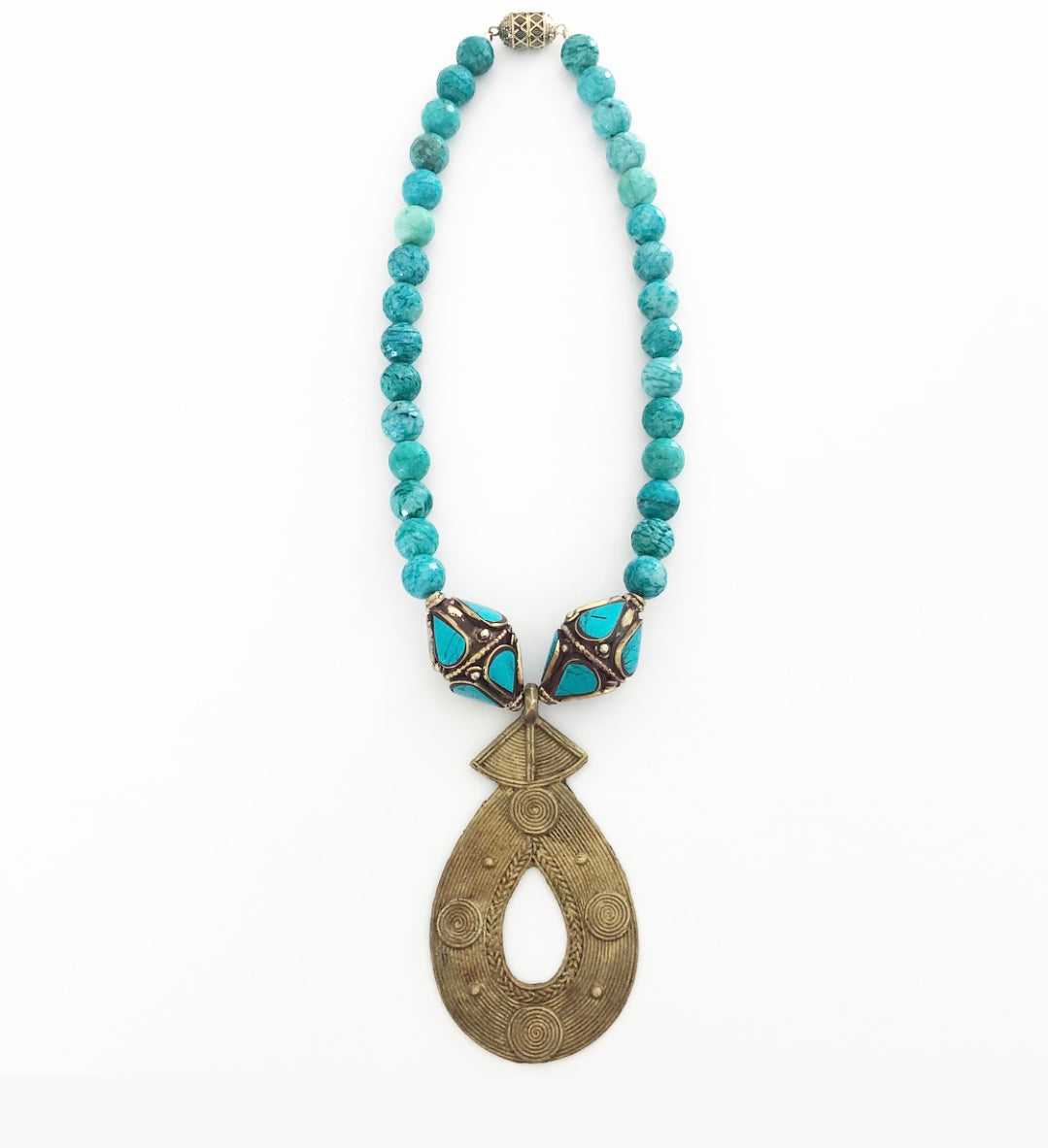 Amazonite, Tibetan & African Necklace