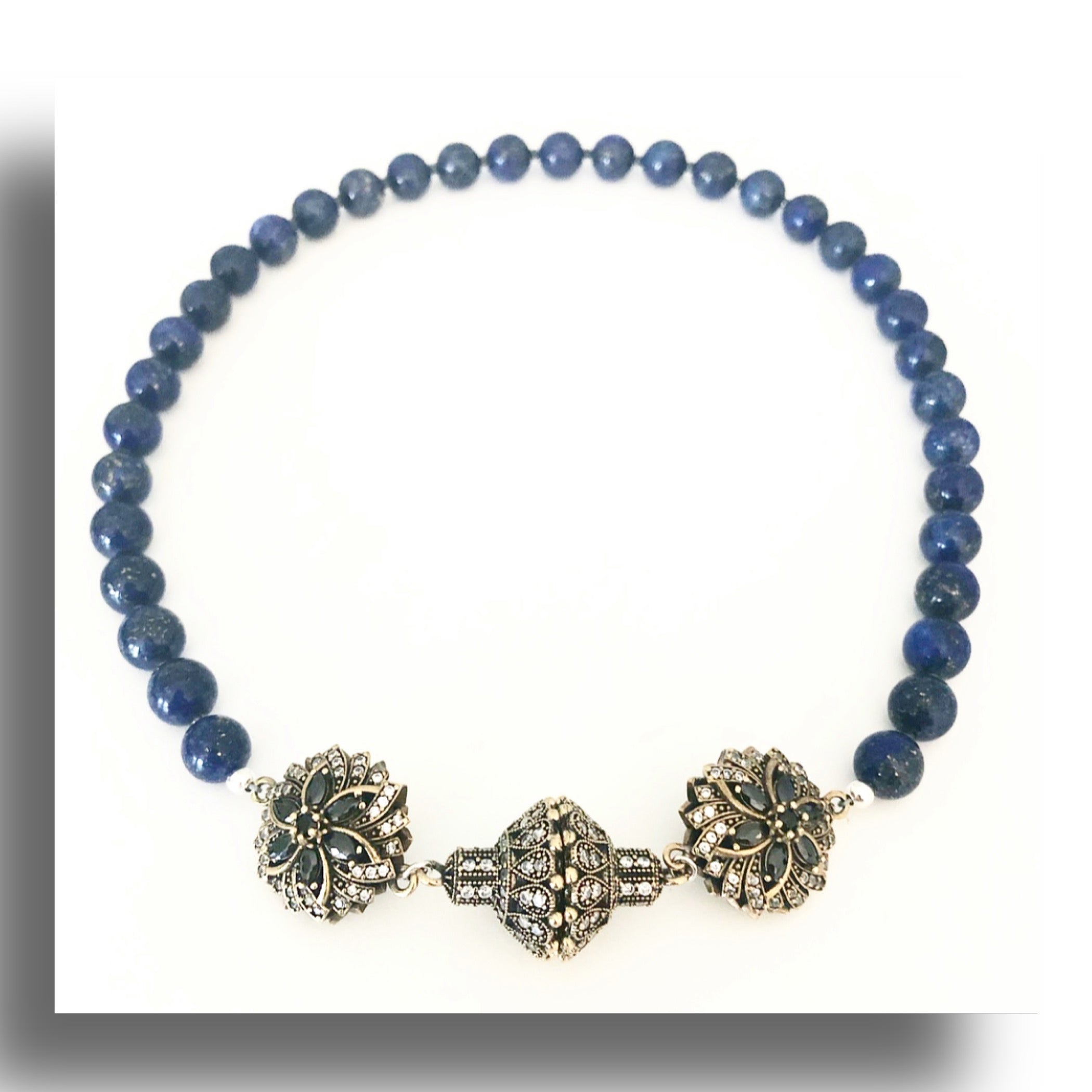 Lady in Lapis Collar Necklace