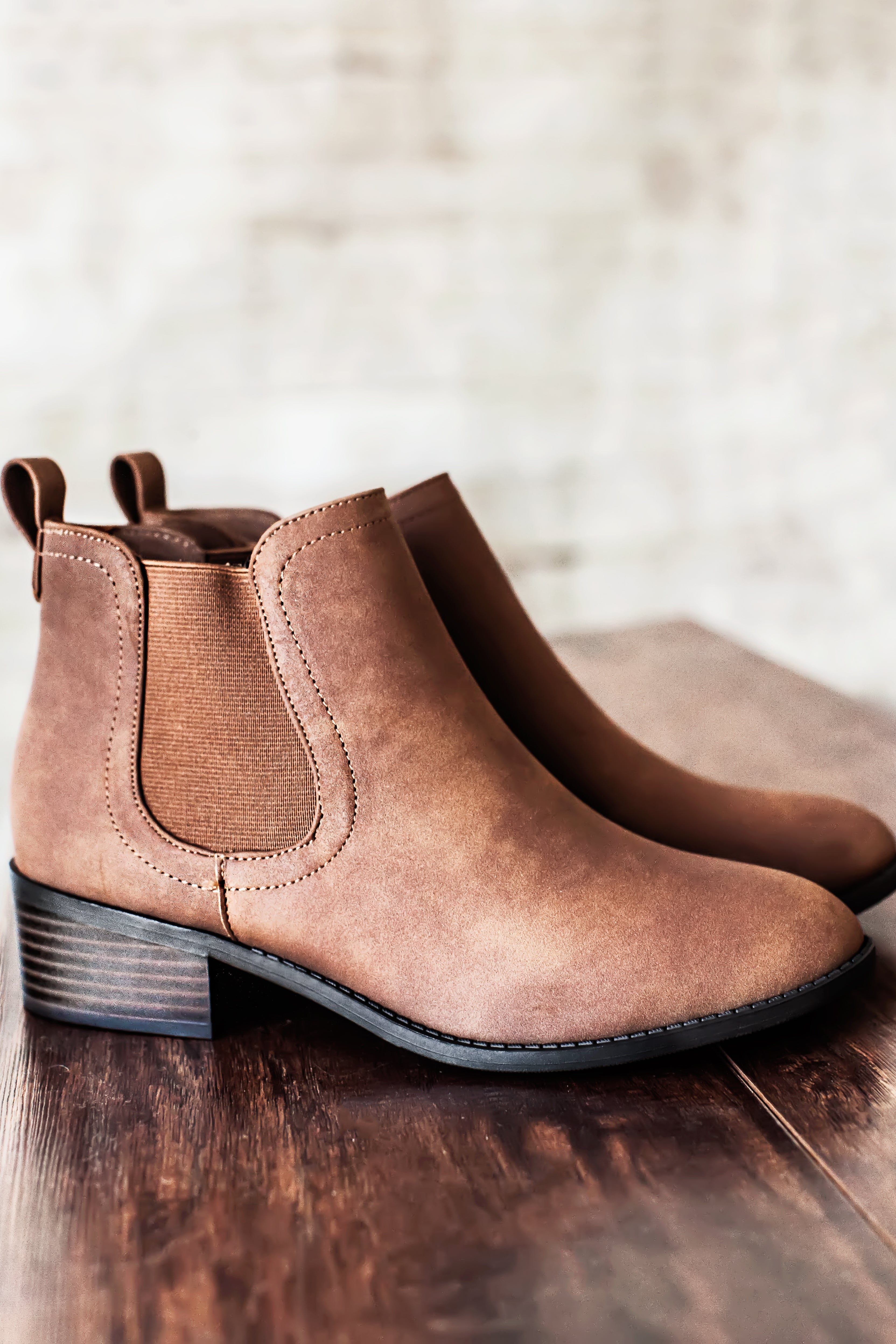 ankle boots cognac