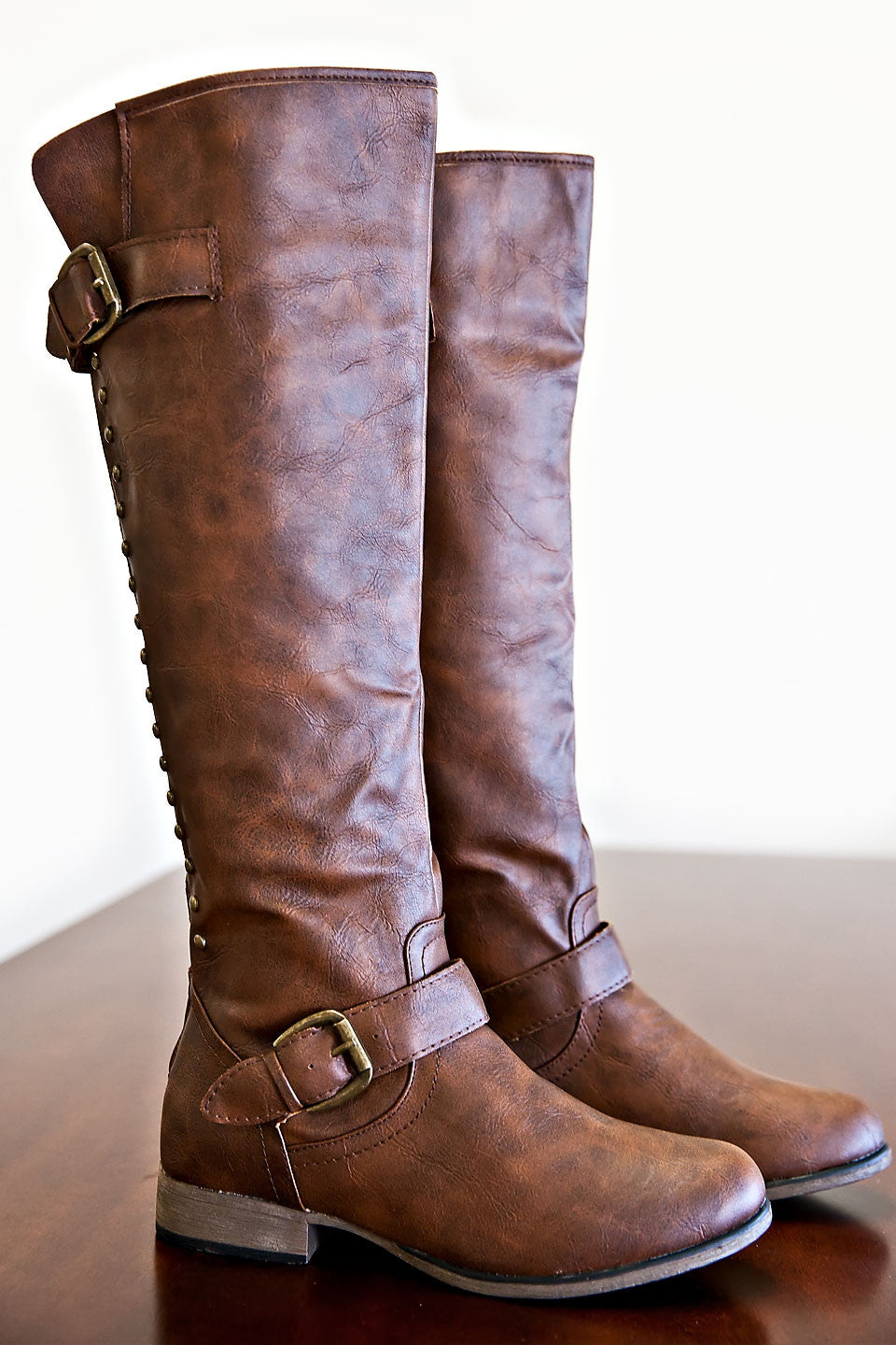 Lady Rebel Boots- Brown | laposhstyle