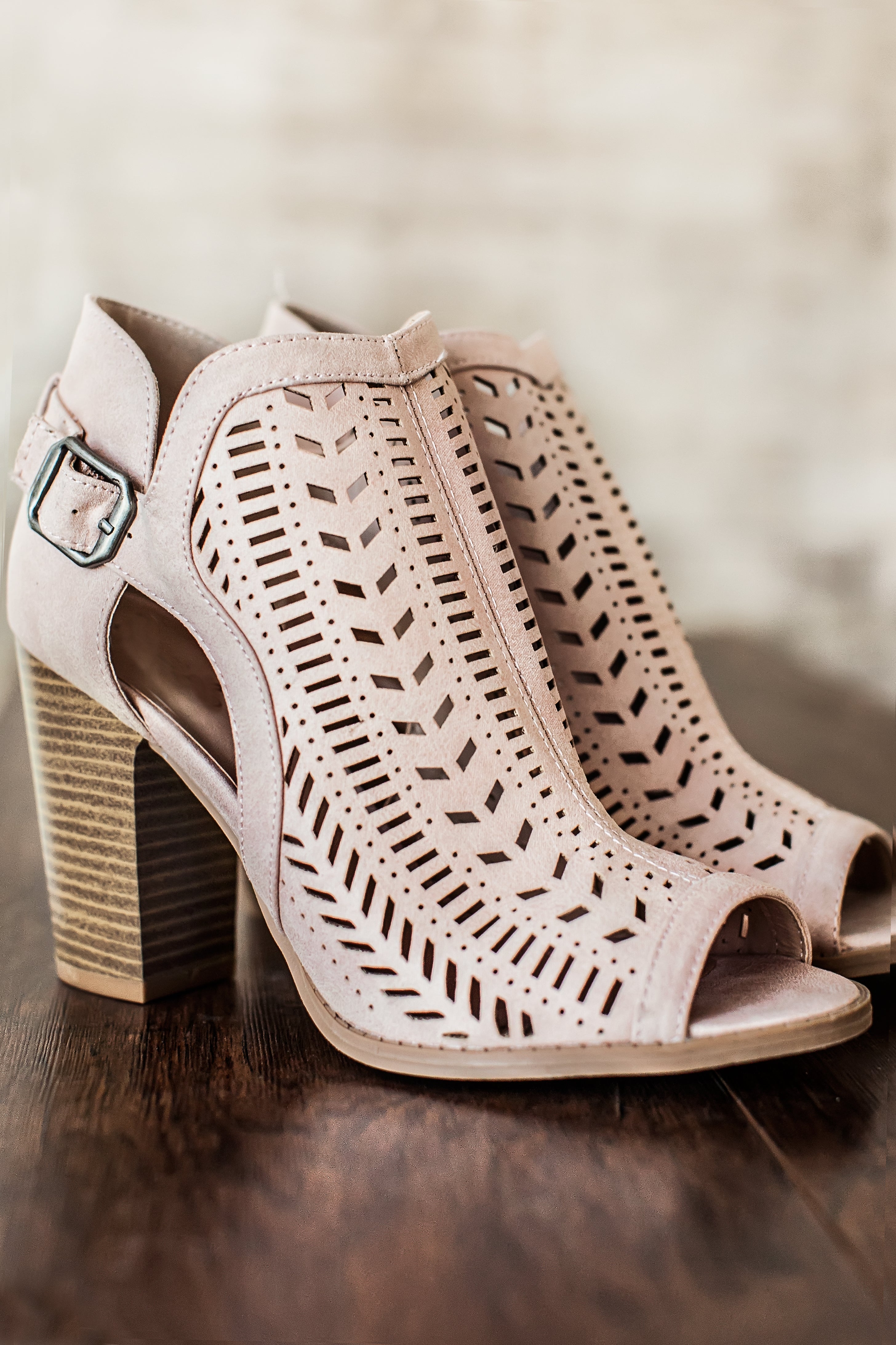 Sabina Ankle Booties-Nude | laposhstyle