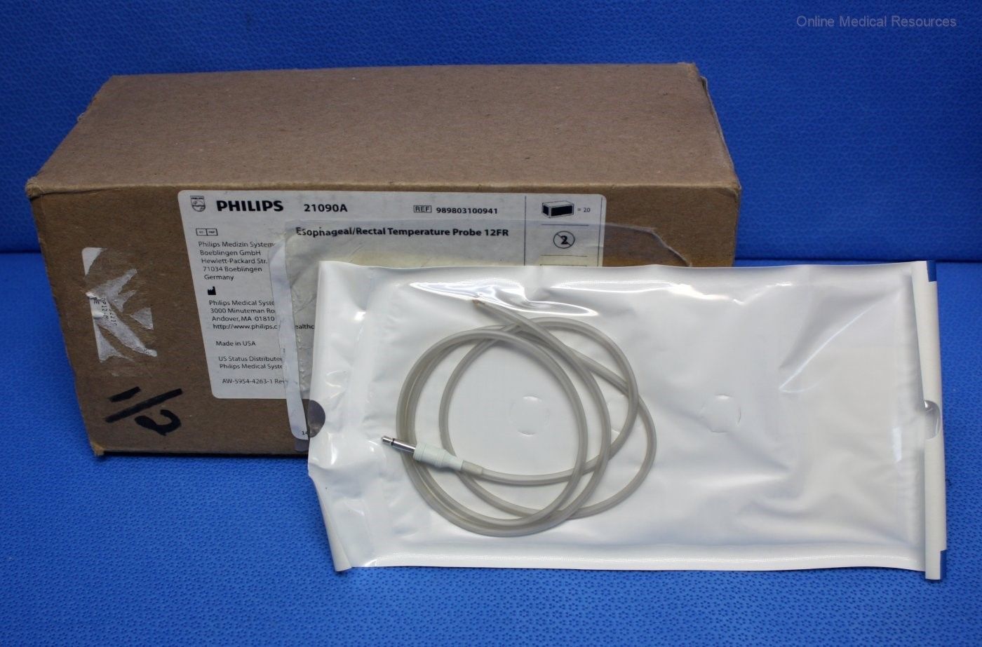 Philips 20 Each Esophageal Rectal Temperature Probe 21090a Series 400
