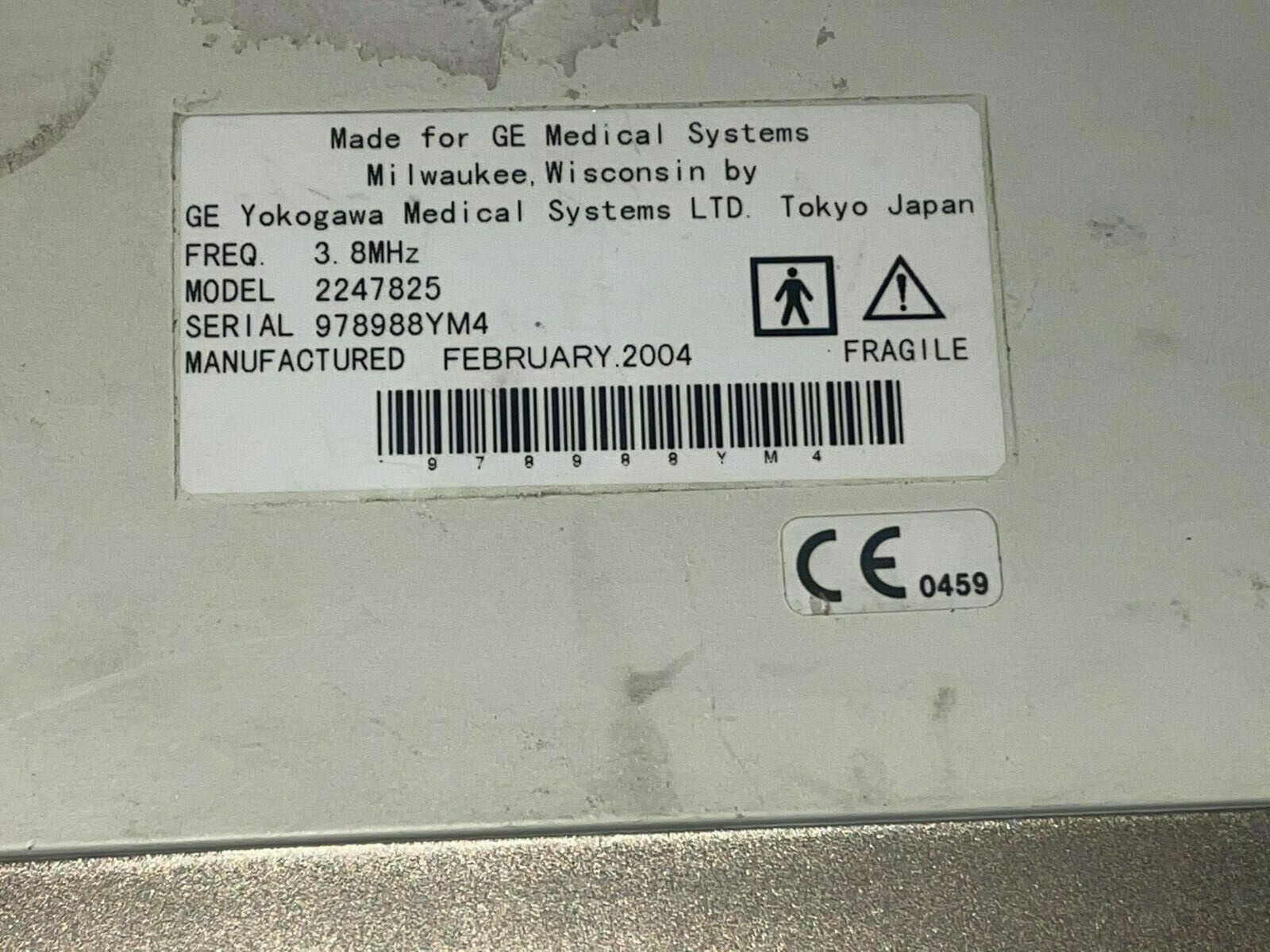 GE 3CB Convex Array Ultrasound Transducer Probe 3.8MHz Model:2247825