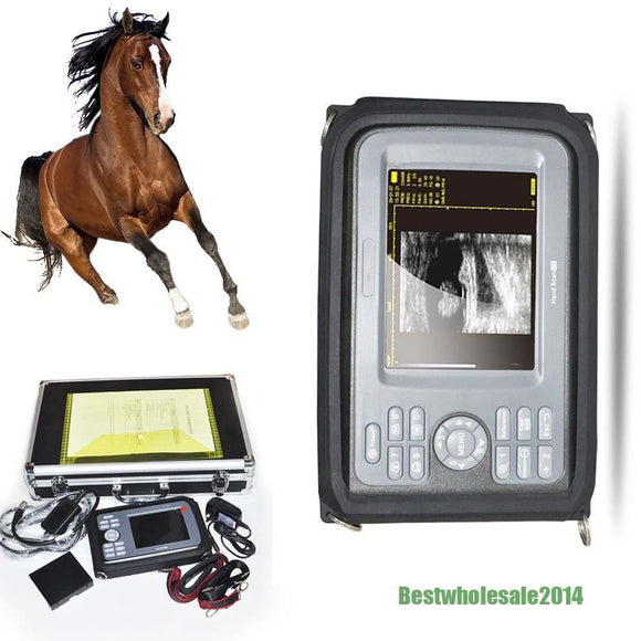 Veterinary Portable Ultrasound Scanner Machine+ VET Rectal Probe Free Box New 190891473516