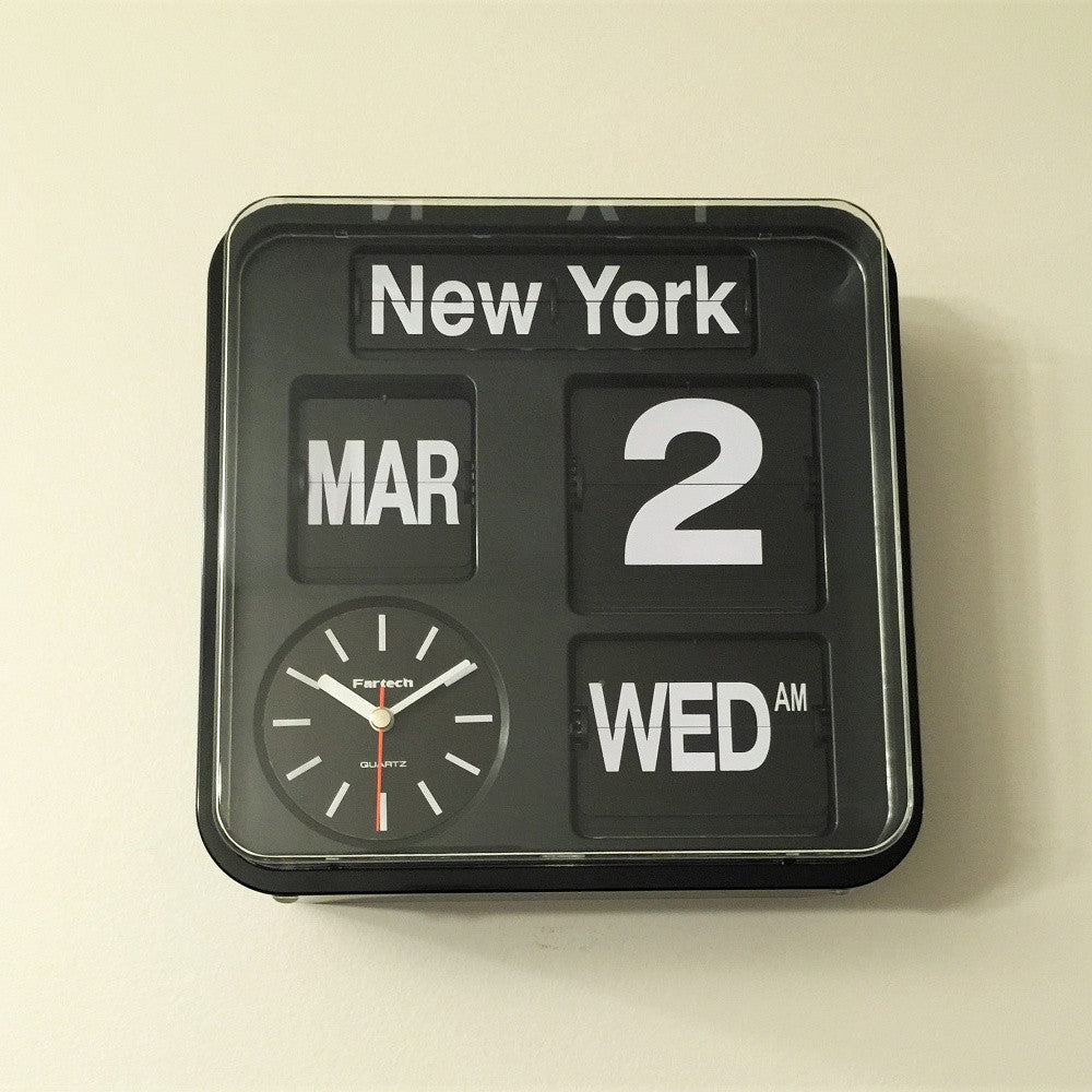 FARTECH Auto Calendar Flip Clock AD650City FARTECH Flip Clocks