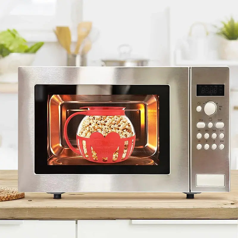 Microwave Glass Popcorn Popper With Silicone Lid - Image 7