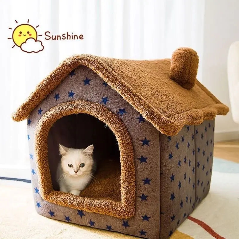 Soft Winter Dog Cat Bed House - Image 5