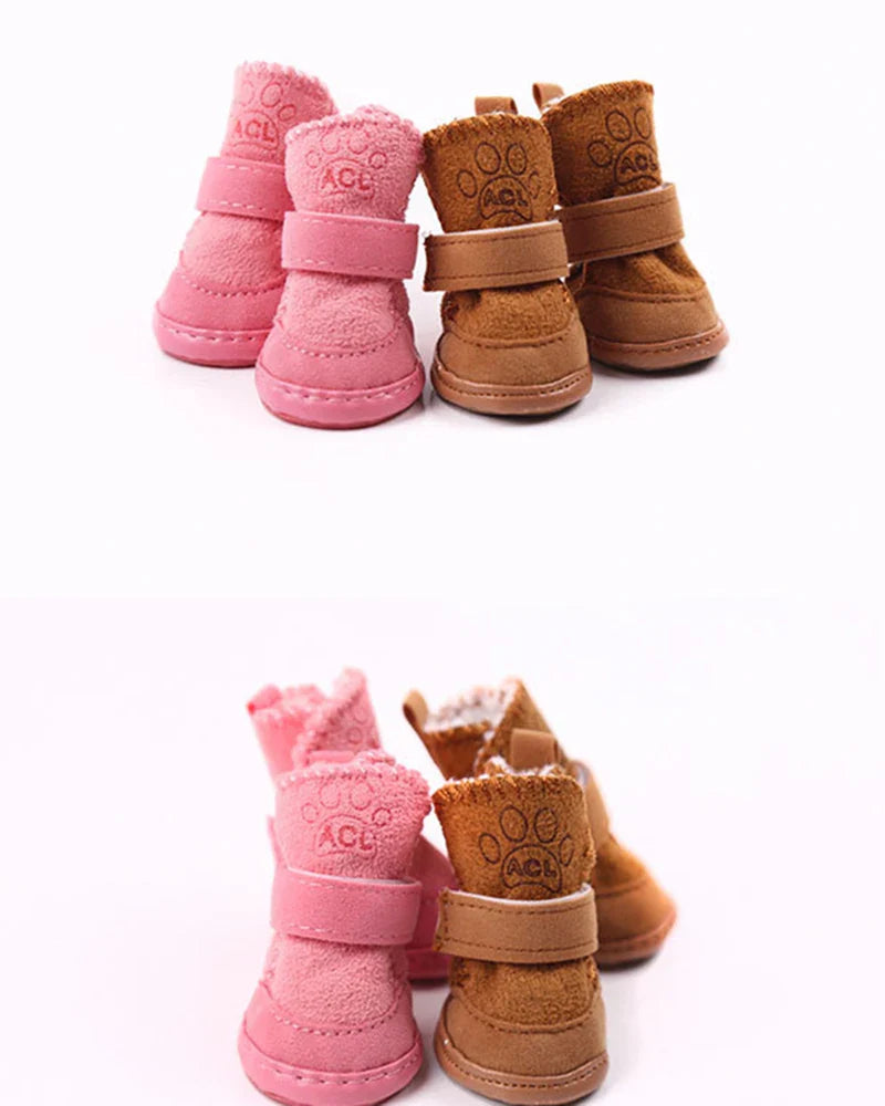 4pcs Winter Warm Dog Shoes Anti-Slip & Waterproof - Image 8