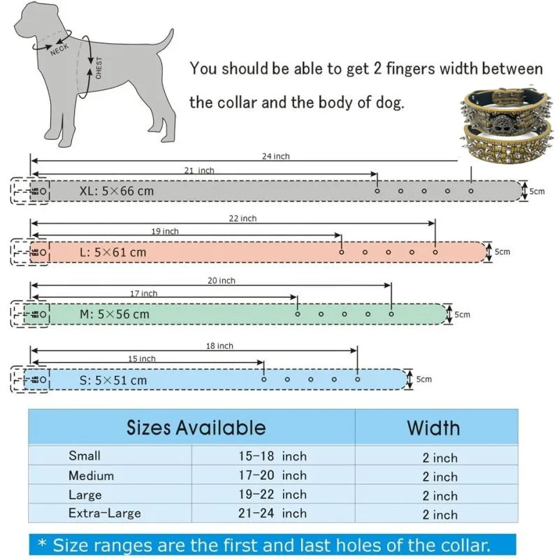 Spiked Studded Dog Collar with Traction Rope Adjustable Fit - Image 5