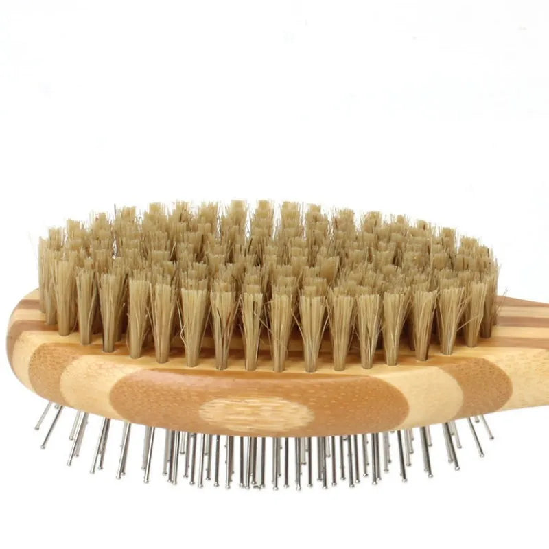 Bamboo Dog Brush Double-Sided Grooming Comb - Image 6