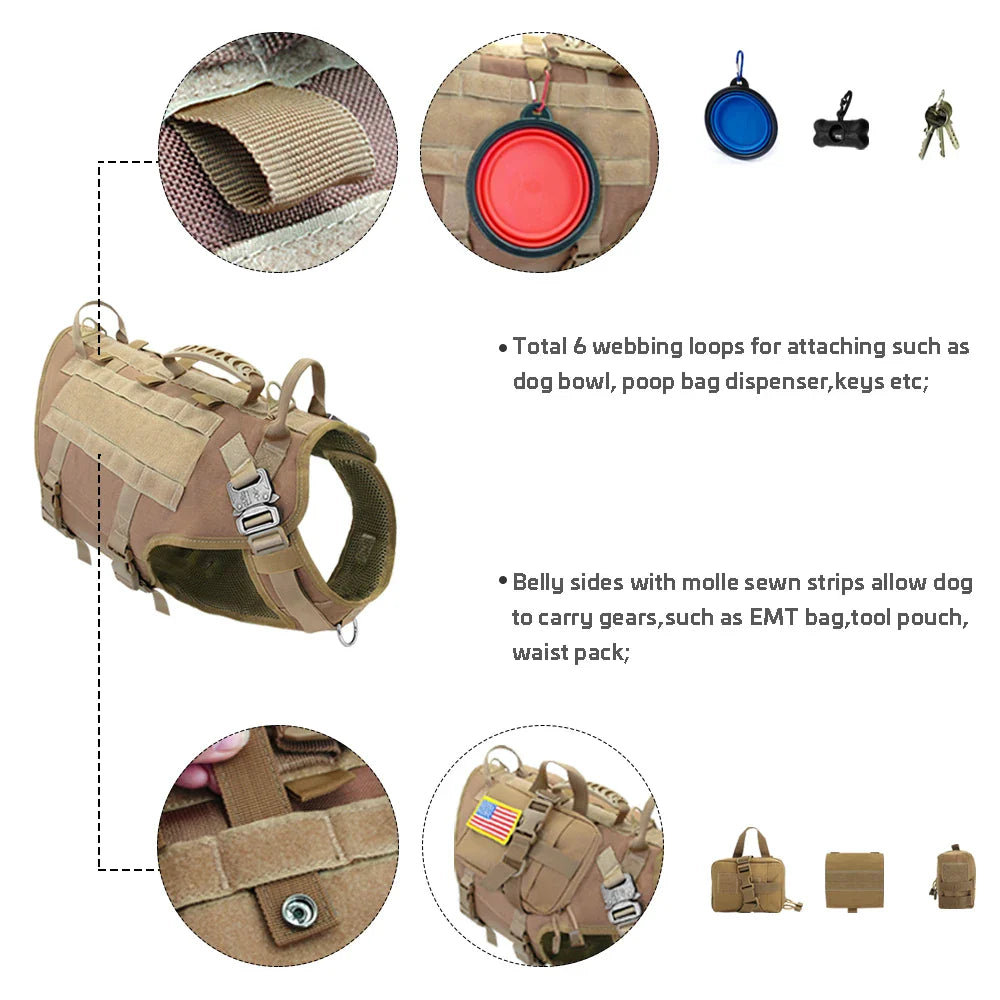 Large Dogs Training Harnesses With Pouches - Image 21