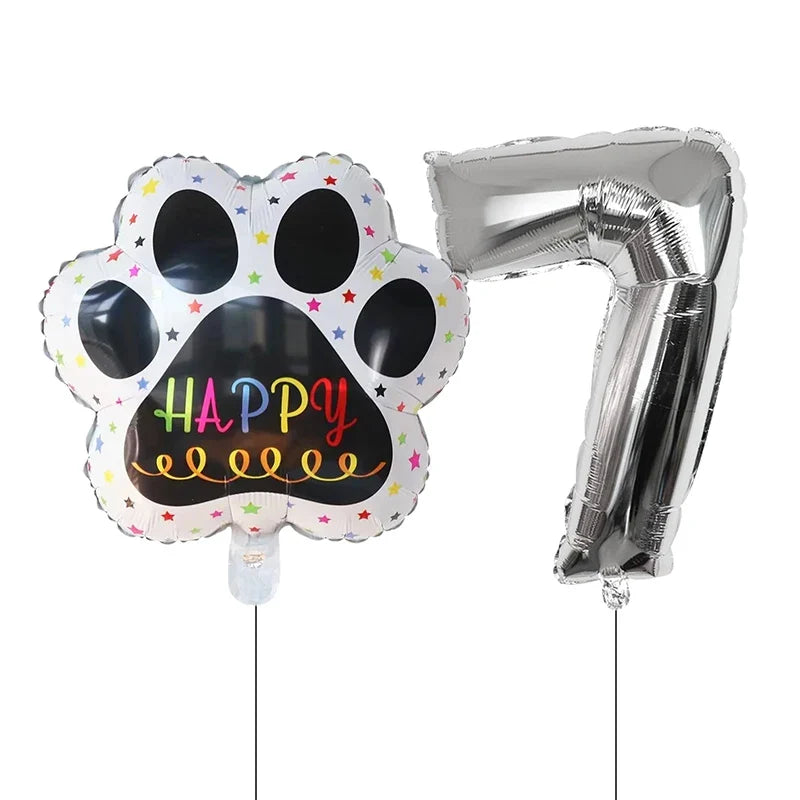2 Pieces/Set Let us Pawty Big Dog PAWS Aluminum Balloons - Image 36