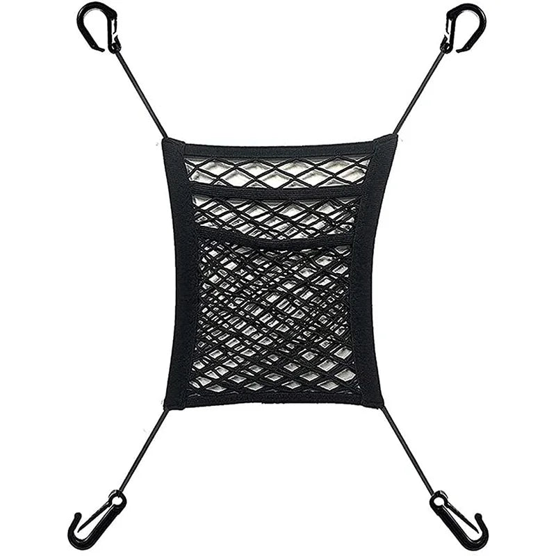 Pet Car Safety Net Barrier Rear Seat Fence with Storage Bag - Image 3