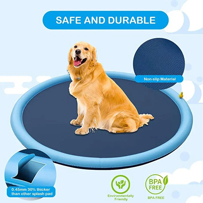 Summer Pet Pool - 150/170cm Inflatable Sprinkler Pad for Dog - Image 7
