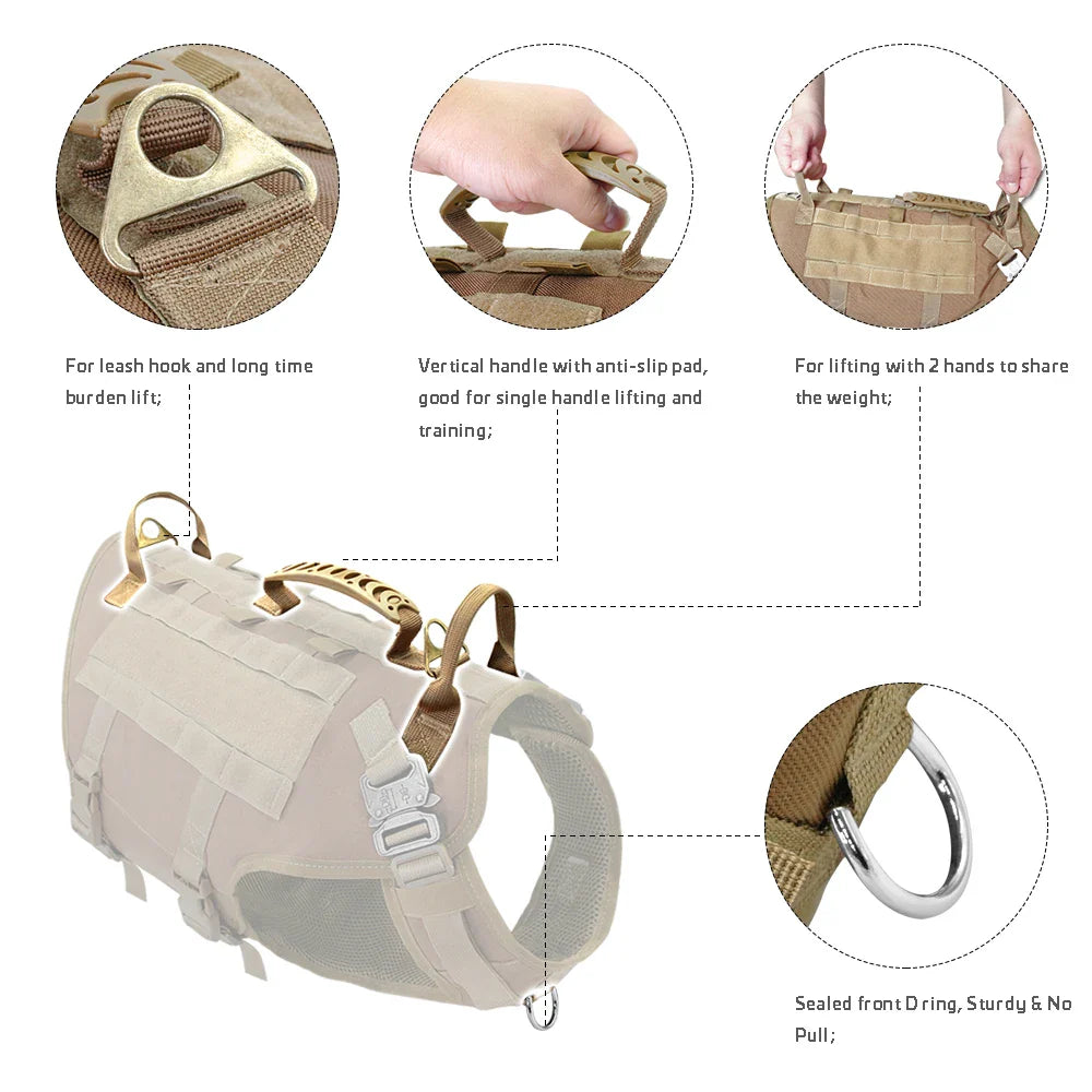 Large Dogs Training Harnesses With Pouches - Image 22