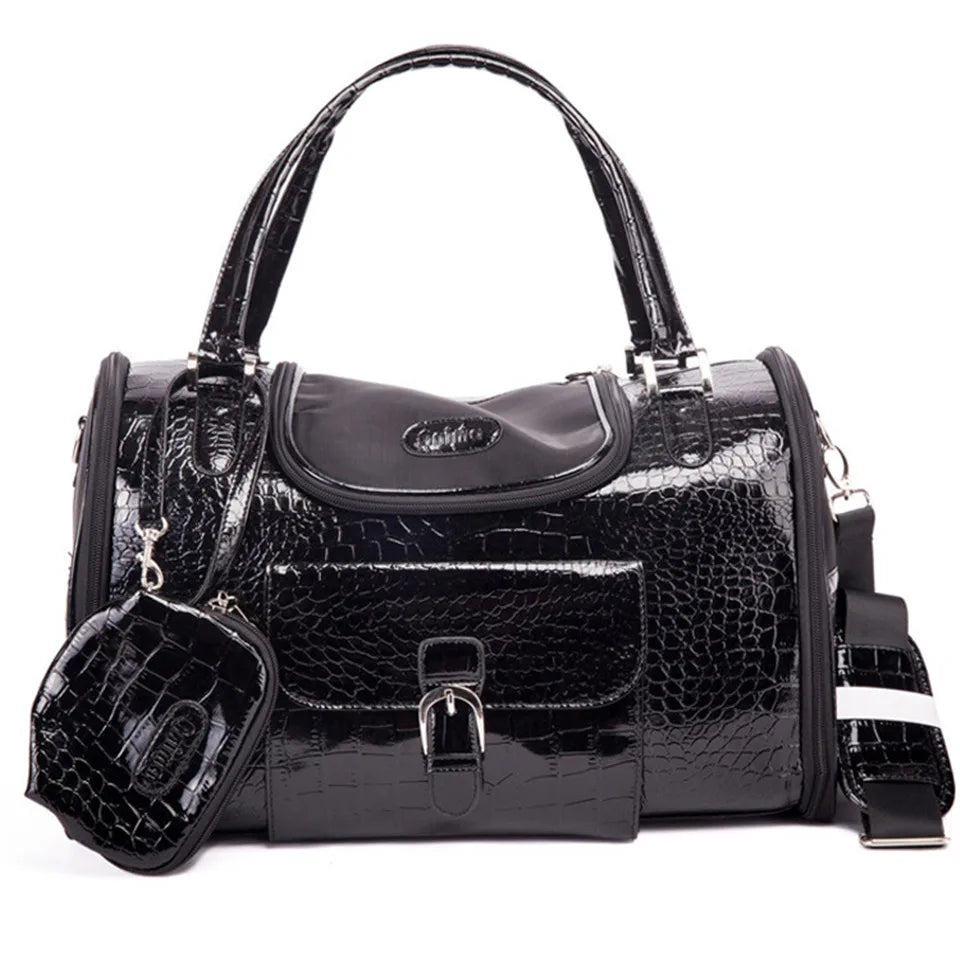 Portable PU Leather Dog Carrier Bag for Small Dogs - Image 9