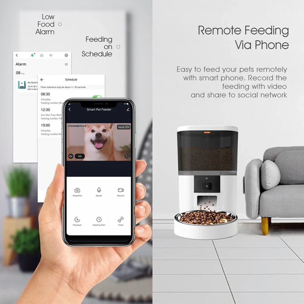 4L Smart Pet Feeder with Camera Automatic Timing Dispenser - Image 5