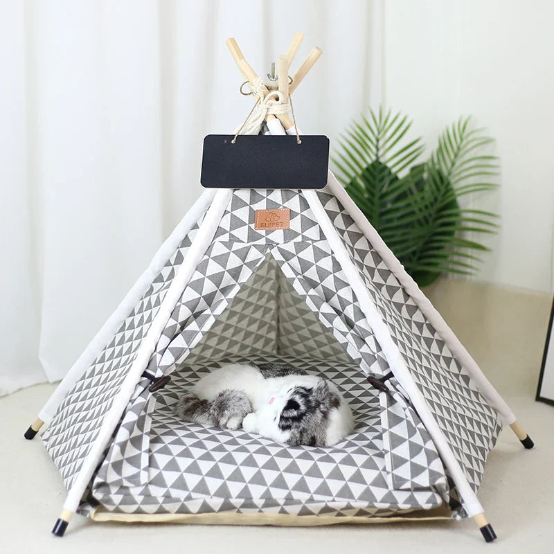 Tent with Washable Cushion Indoor Pet Bed - Image 18
