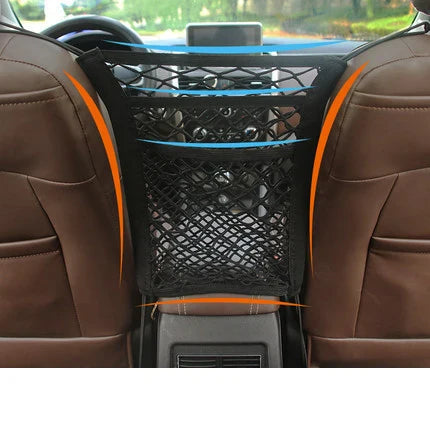 Pet Car Safety Net Barrier Rear Seat Fence with Storage Bag - Image 4