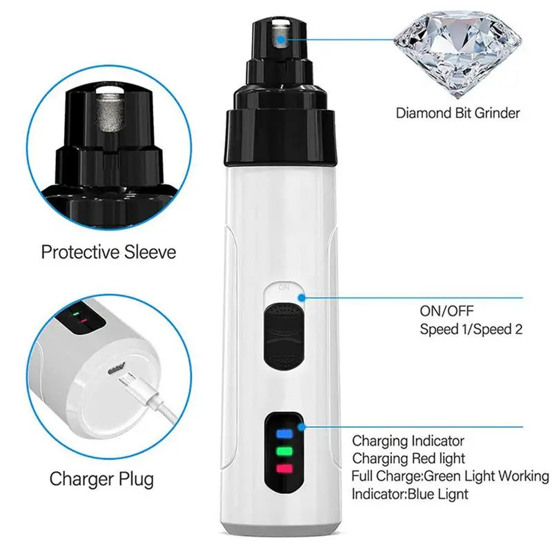 Electric Pet Nail Trimmer - USB Rechargeable - Image 4