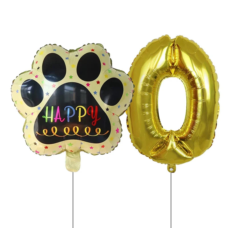 2 Pieces/Set Let us Pawty Big Dog PAWS Aluminum Balloons - Image 28