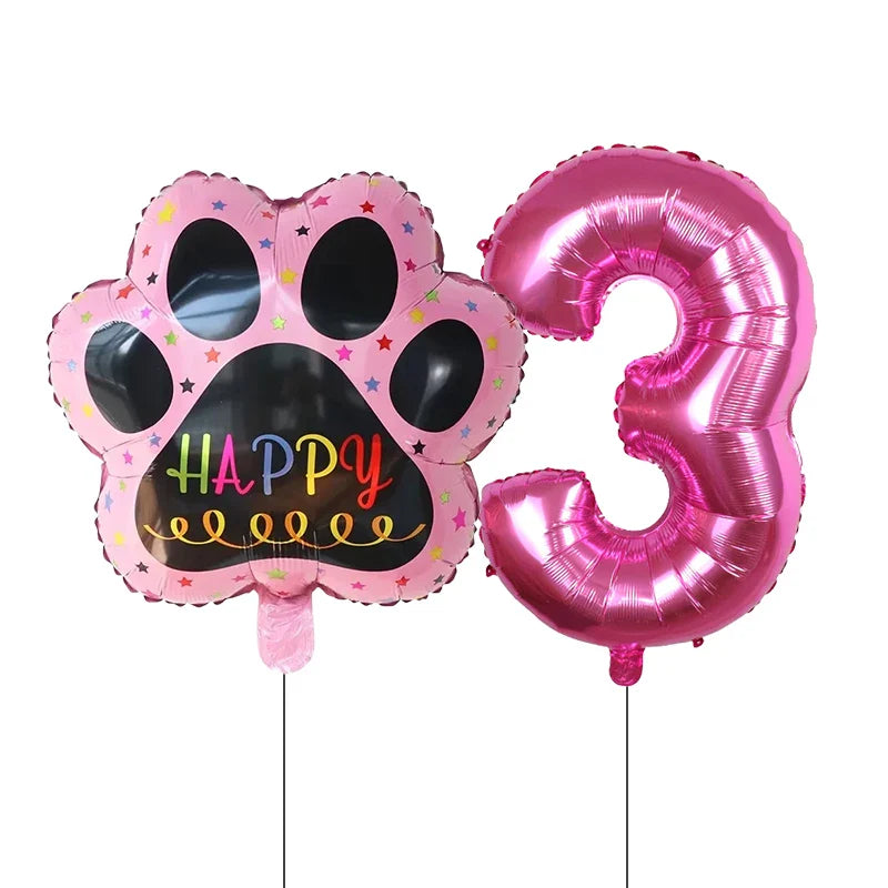 2 Pieces/Set Let us Pawty Big Dog PAWS Aluminum Balloons - Image 13
