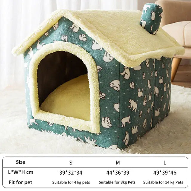 Soft Winter Dog Cat Bed House - Image 18