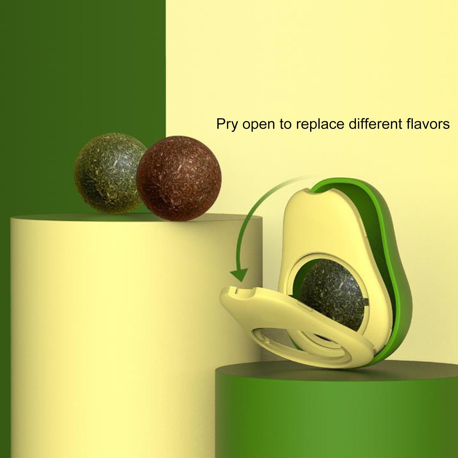Cute Avocado Catnip Toy Interactive Teeth Cleaning Ball for Cats - Image 7