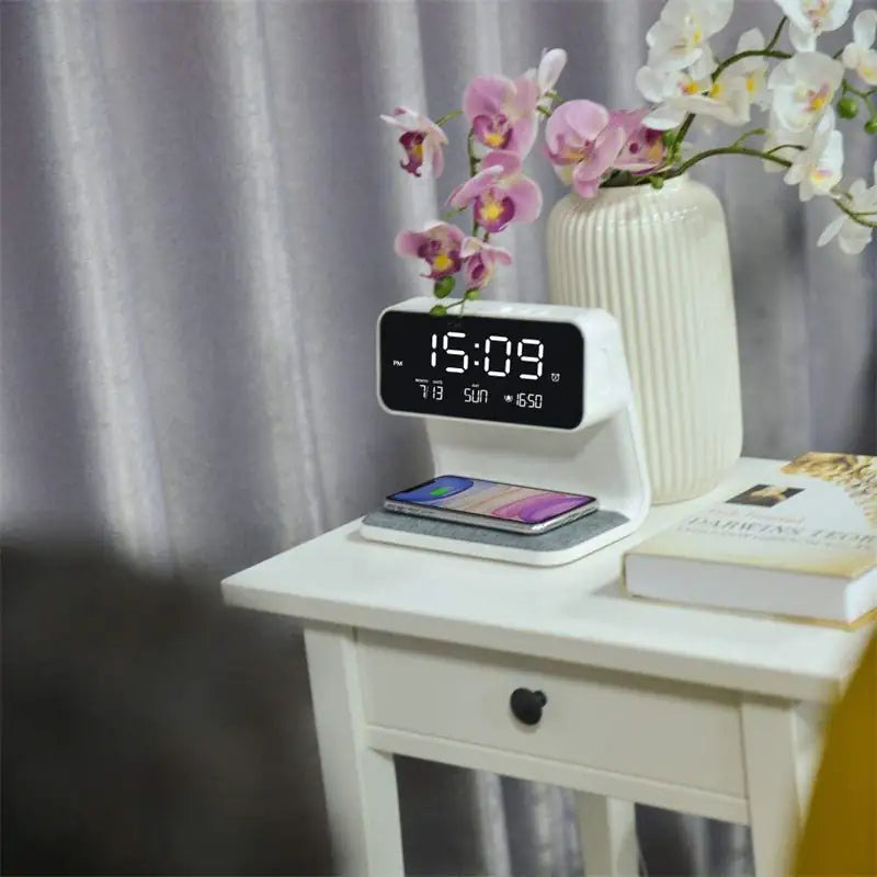 Bedside 3 In 1 LCD screen Alarm Clock - Image 8