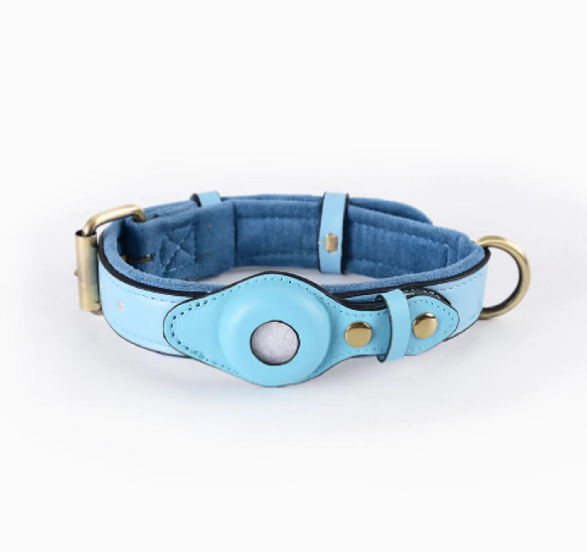 New Leather Airtag Dog Collar Pet Adjustable Collar - Image 10
