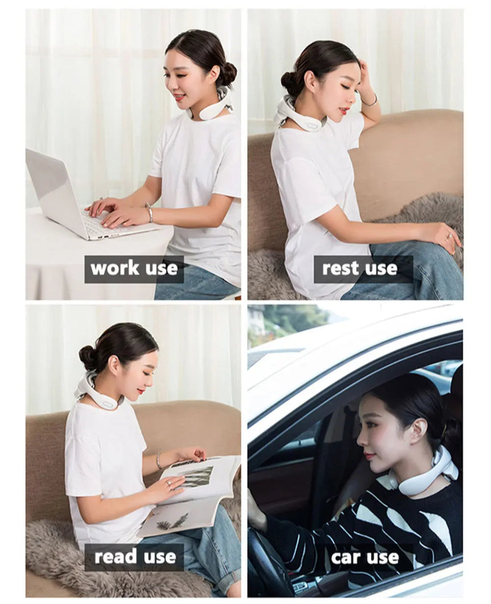 Smart Neck Massager use cases collage