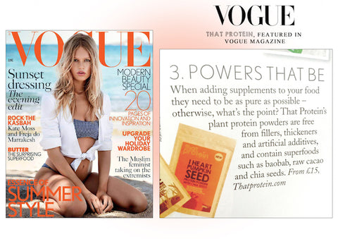 that protein featured in Vogue magazine.