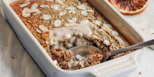 that protein spiced baked Christmas oats 
