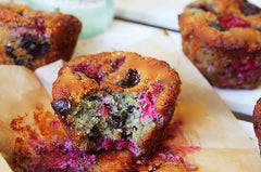 Raspberry Chocolate Chia Muffins