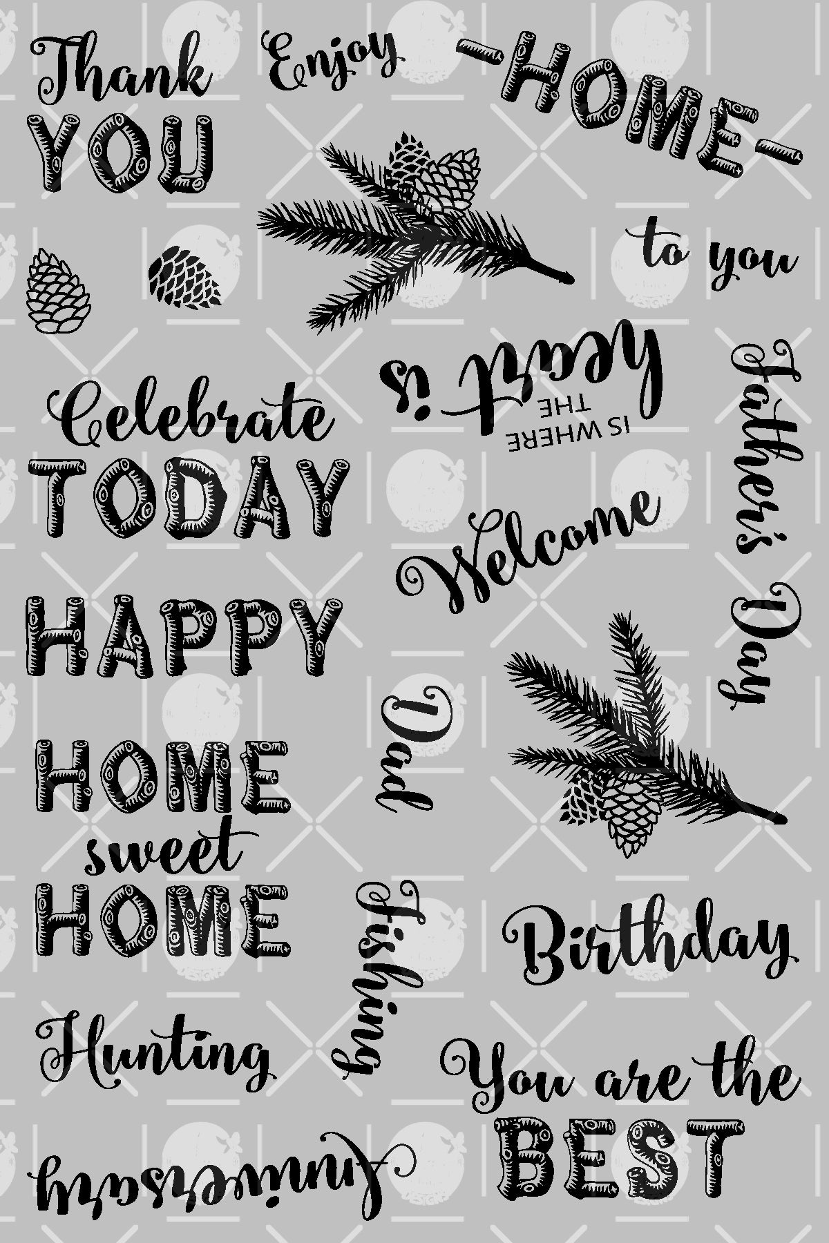 Rustic Occasions Sentiments Clear Stamps