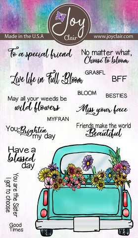Friends and Flowers  Clear Stamps