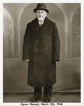 Hyman Moscot in early 1900s NYC portrait of an emigrant