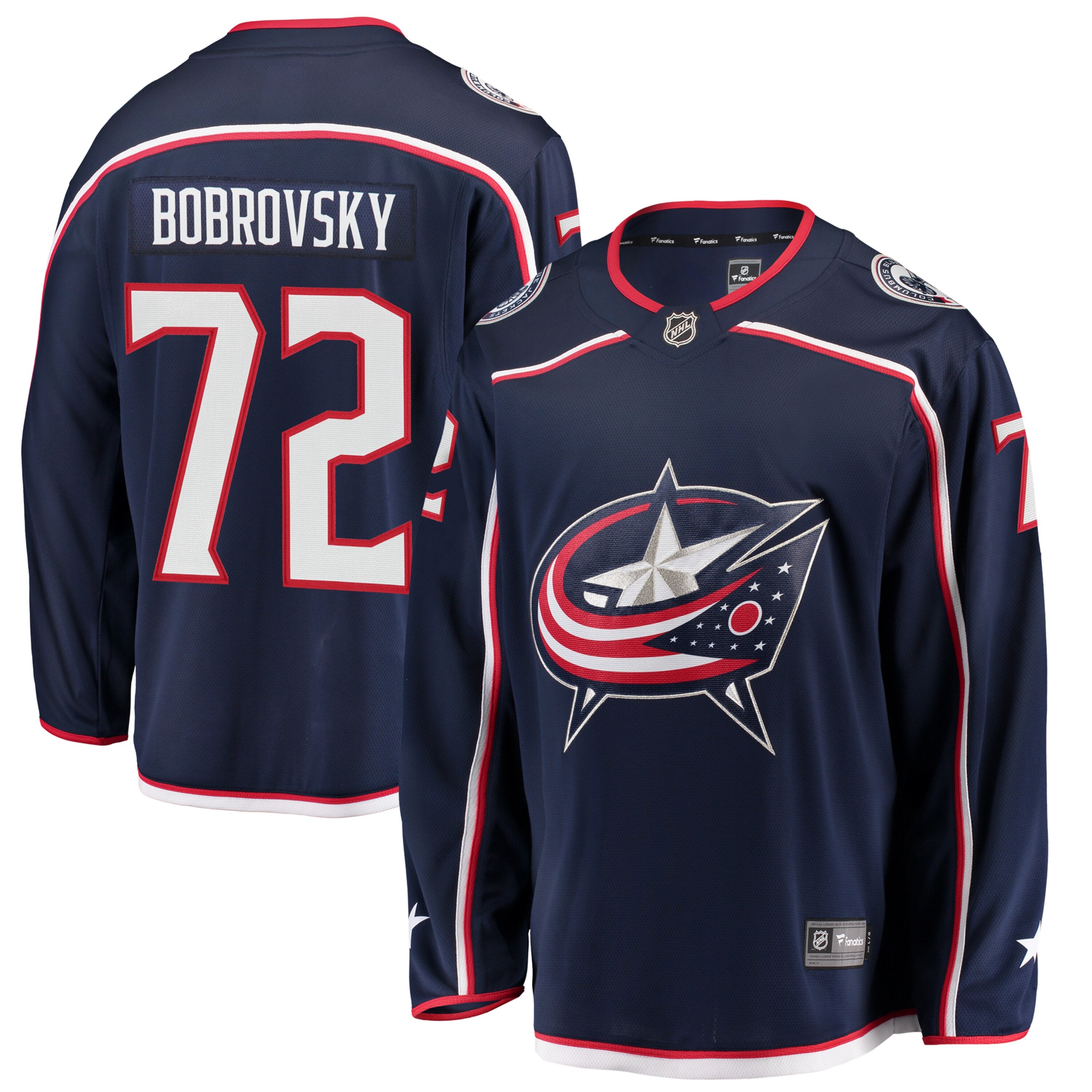 blue jackets bobrovsky jersey