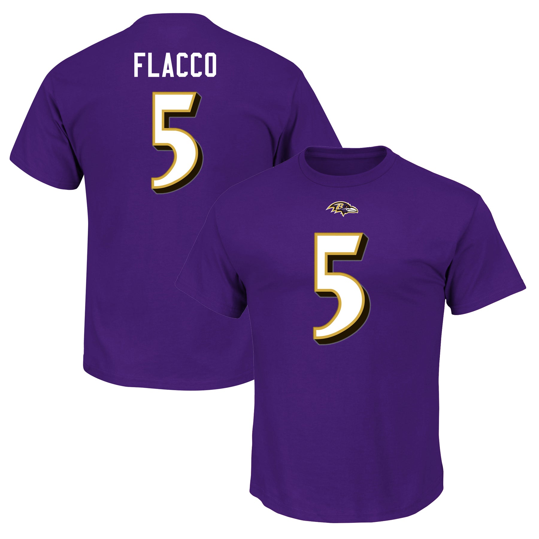 Nike Women's Baltimore Ravens Joe Flacco #5 V-Neck Game Jersey, White,  Large