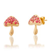 Mushroom Studs with Ruby