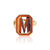 Gatsby Initial Ring - Fifteen Colors