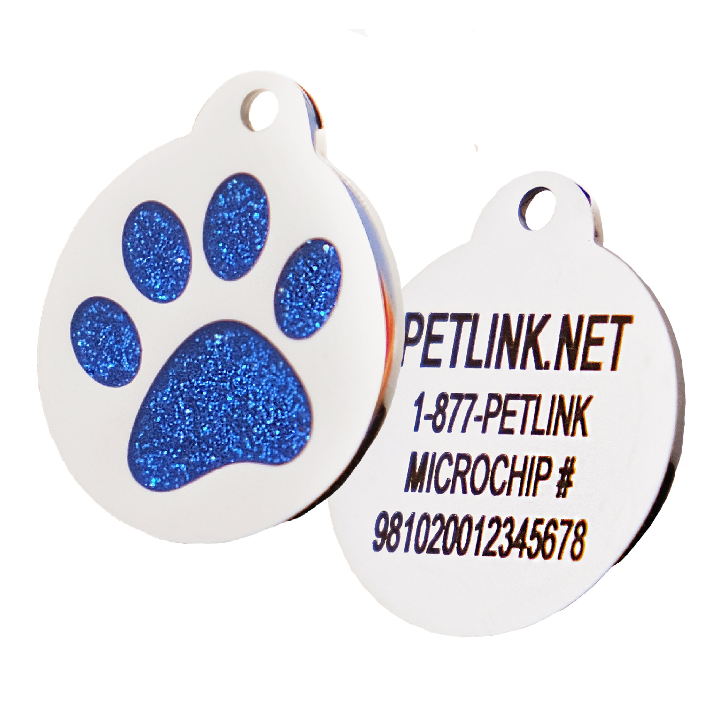 Glitter Pawprint Collar Tag